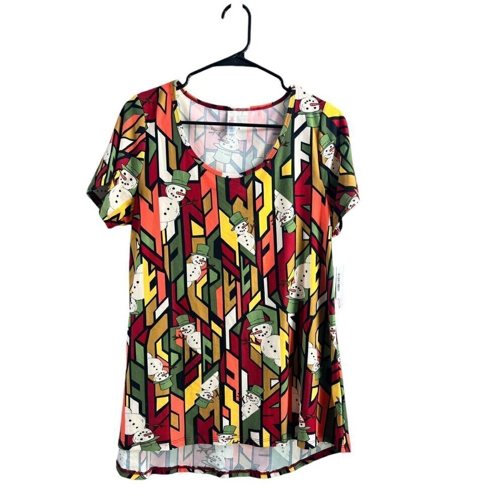 LuLaRoe Snowman Women's Short Sleeve Top